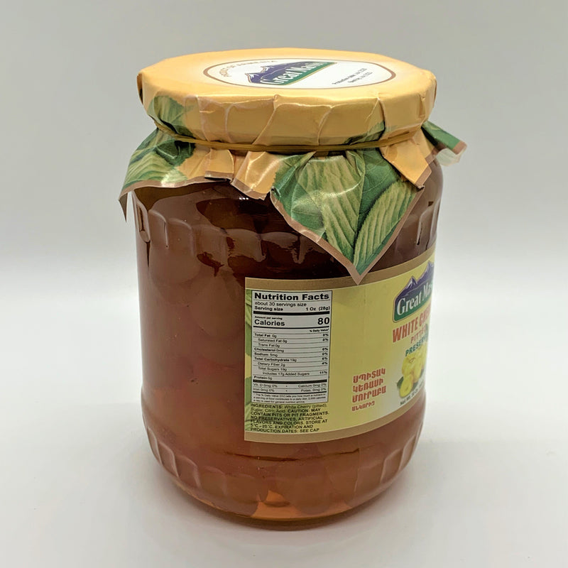 White Cherry Preserve (Pitted) - Great Masis - 860g