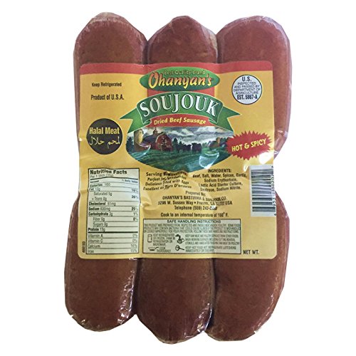 Armenian Sujuk (Soujouk, Ground Cured Beef) - Ohanyan - Spicy - 1pack (UNCUT)