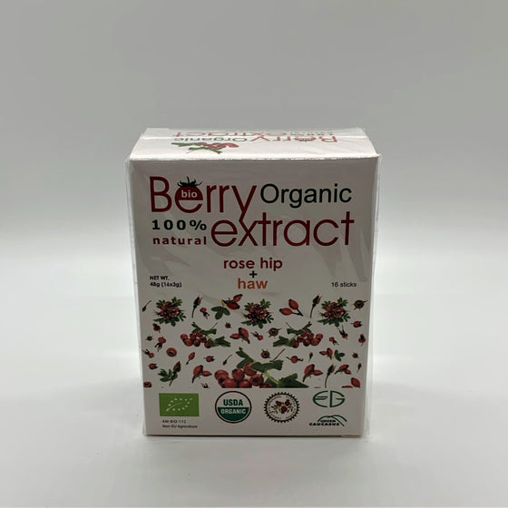 Organic Berry Extract - Rose Hip + Haw - 16 sticks
