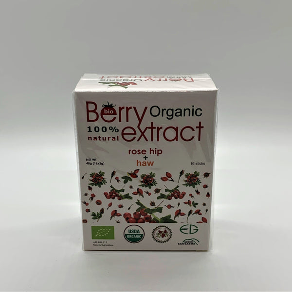 Organic Berry Extract - Rose Hip + Haw - 16 sticks
